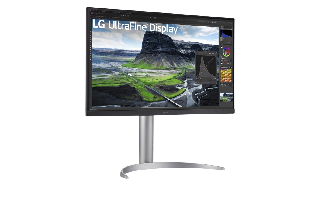 LG Pantalla IPS UHD 4K de 27” con relación de contraste 2000:1, +15 degree side view, 27UQ850V-W, thumbnail 3
