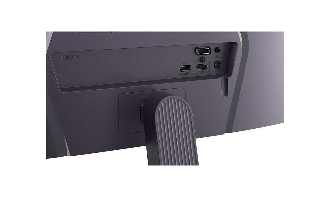 LG 25-inch UltraGear™ G5, 200Hz FHD Gaming Monitor, Rear view of the monitor showing the stand attachment area and rear ports, 25G523B-B, thumbnail 13