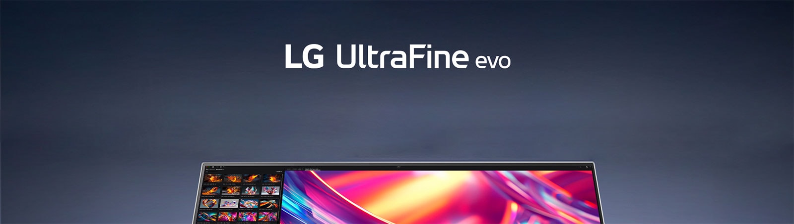 Imagen del producto LG UltraFine™ evo 32U990A con su logotipo y logotipos de premios a continuación