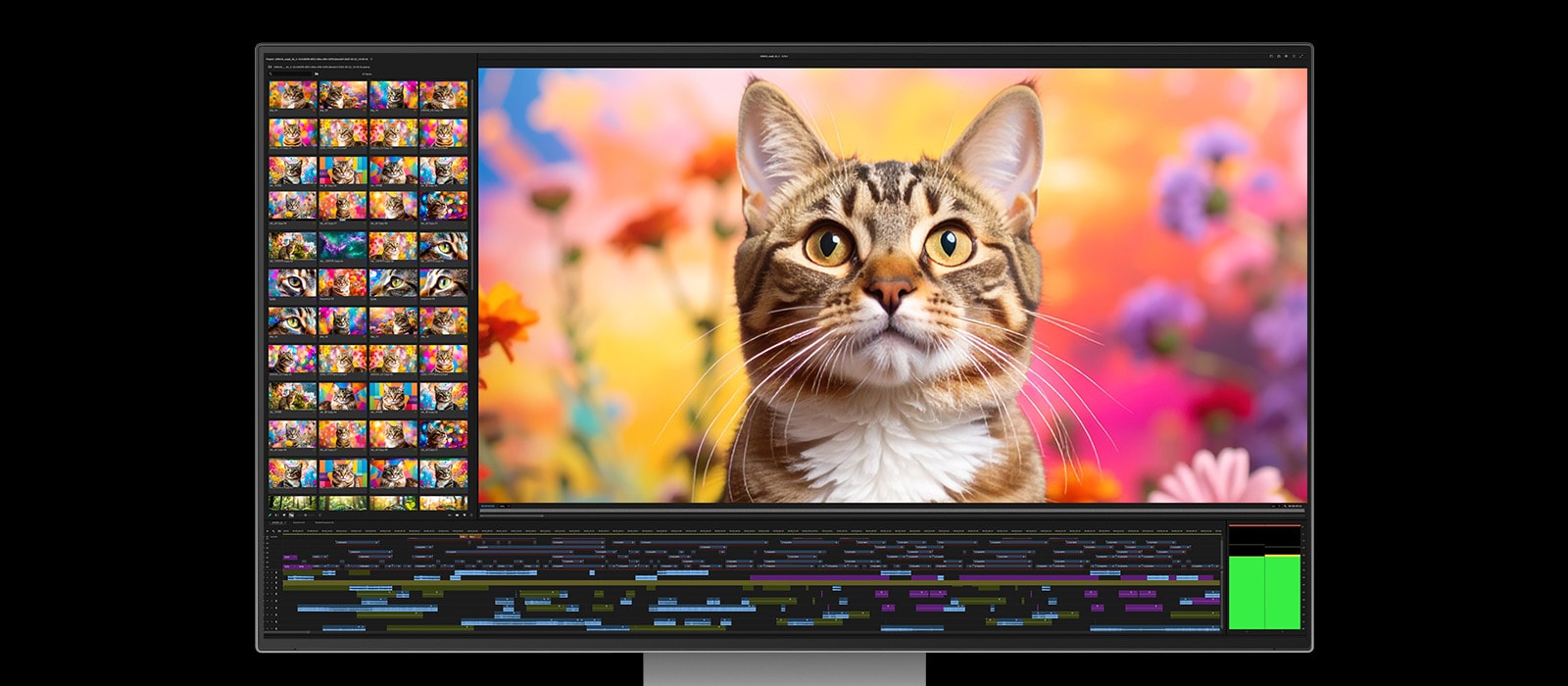 Una imagen de pantalla de tamaño completo con un programa de diseño que muestra colores vibrantes.
