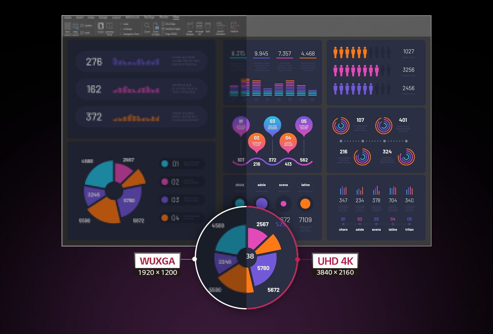 Con una resolución WUXGA (1920 X 1200) e imagen 4K UHD (3840 X 2160)
