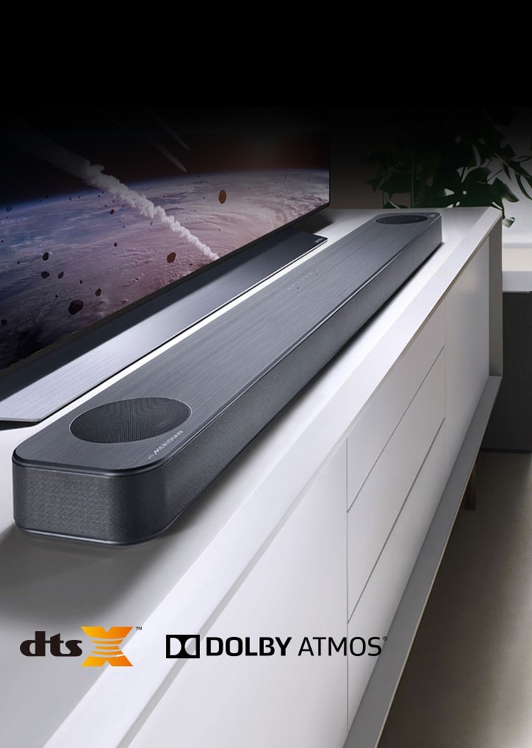 Barra de Sonido con Subwoofer LG SP8A 440W 3.1.2ch Sonido Meridian