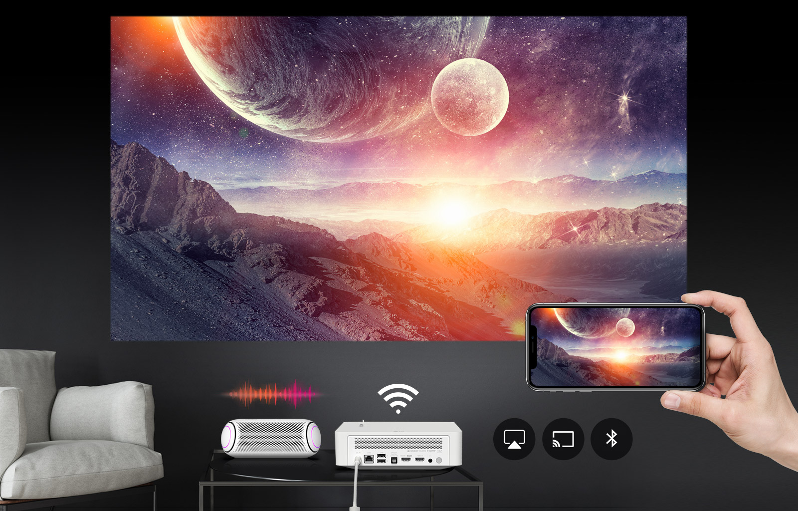 LG PF610P con conexión inalámbrica avanzada