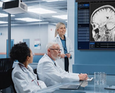 Escenas del uso de LG ProBeam en la Hospital.