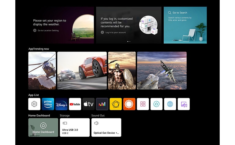 Disney+, YouTube, Apple TV y más están disponibles y son de fácil acceso en webOS 22.