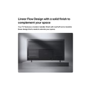 LG 75'' NANO 4K UHD AI NU85 Smart TV 2026, LG NANO 4K UHD AI NU85 se muestra desde atrás, revelando un panel trasero metálico con crestas horizontales espaciadas uniformemente que crean un aspecto limpio y estructurado y enfatizan el diseño de, 75NU850BPSA, thumbnail 13