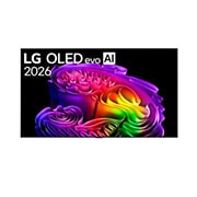 LG 65'' LG OLED evo AI G6 4K Smart TV 2026, The front view of the LG OLED evo AI G6, released in 2026, displays an image of layered, multicolored forms, featuring Hyper Radiant Color Tech, Perfect Black & Perfect Color, along with the World’s N, OLED65G6PSA, thumbnail 1