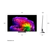 LG Smart TV LG OLED evo AI G6 4K 2026 de 77 pulgadas, La imagen frontal y lateral de la LG OLED evo AI G6 muestra una pantalla de 77 pulgadas con una anchura de 1712 mm, una altura de 982 mm, una altura con soporte de 1039 mm, una profundidad de 24.8 mm , OLED77G6PSA, thumbnail 3