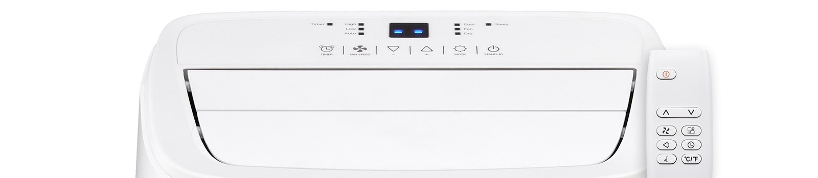 La pantalla LED muestra información detallada: temperatura, velocidad del ventilador.