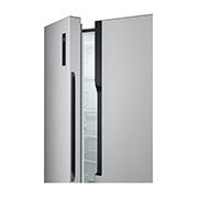 LG Refrigeradora Side by Side 18pᶟ Inverter Pantalla Led Táctil Platinum Silver, Detalle Manija de la Refrigeradora LG GS51BPP, GS51BPP, thumbnail 3