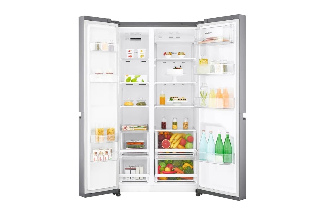 LG Refrigeradora Side by Side 24.3pᶟ (Gross) / 22.1pᶟ (Net) Compresor Linear Inverter ThinQ™, GS65MPP1, thumbnail 2
