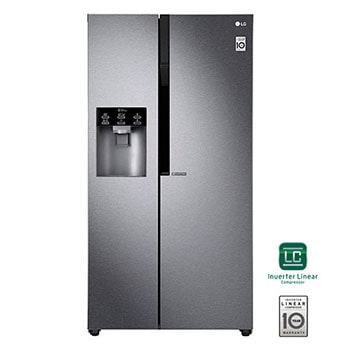 24 pᶟ |Side by Side|Moist Balance Crisper™ |Compresor linear inverter| Dark Graphite Steel |Smart Diagnosis™ (Neto: 21 pᶟ)1