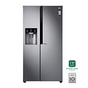 LG 24 pᶟ |Side by Side|Moist Balance Crisper™ |Compresor linear inverter| Dark Graphite Steel |Smart Diagnosis™ (Neto: 21 pᶟ), LS63SPGK, thumbnail 1