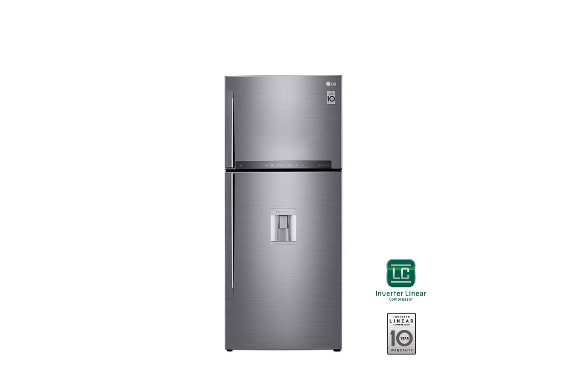 LG 19 pᶟ |Top Freezer |NatureFRESH™ |Compresor linear inverter |Platinum silver |ThinQ™ (Neto: 18 pᶟ), LT51SGP