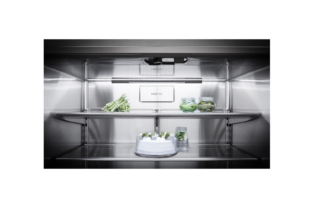 LG 34 pᶟ |InstaView™ Door-in-Door®| Smart wi-fi |Compresor linear inverter| Textured Steel |ThinQ™ , LUPXS3186N, thumbnail 14