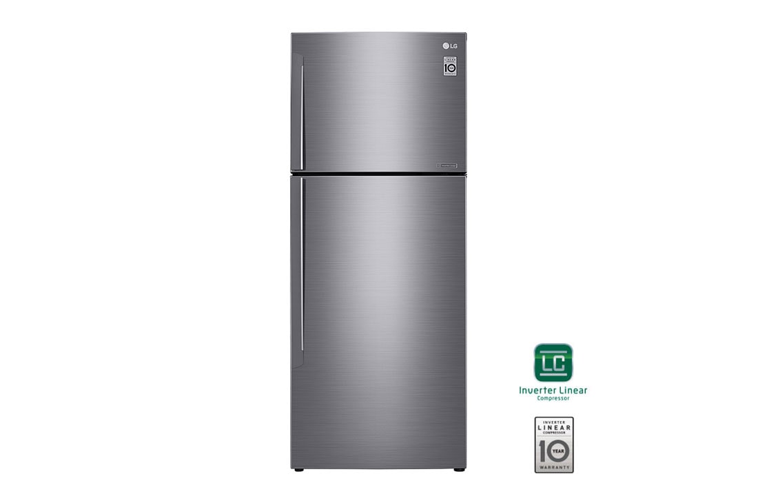 LG 17 pᶟ |Top Freezer |DoorCooling+™ |Compresor linear inverter |Platinum silver |Smart Diagnosis™ , LT47BGP