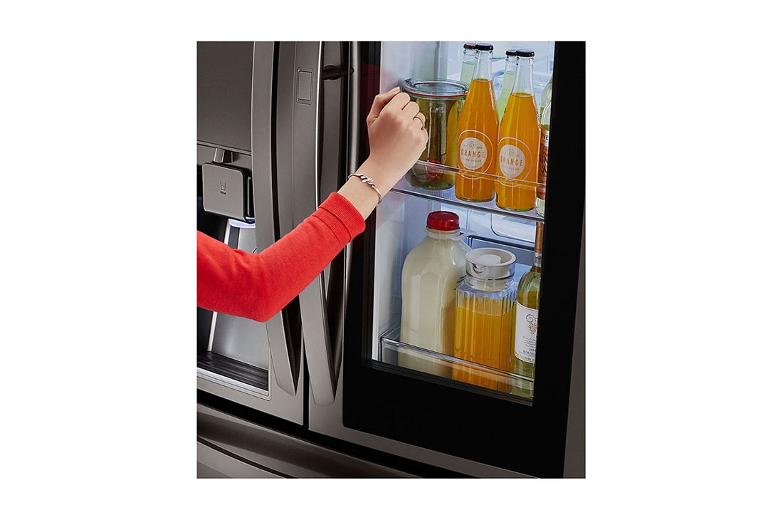 LG Refrigeradora French Door 31.6pᶟ (Gross) / 24.1pᶟ(Net) Door-in-Door® LINEARCooling™ Black Stainless ThinQ™, GM84SXD, thumbnail 6