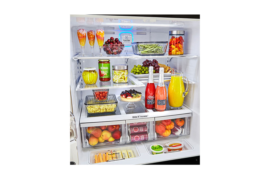 LG Refrigeradora French Door 31.6pᶟ (Gross) / 24.1pᶟ(Net) Door-in-Door® LINEARCooling™ Black Stainless ThinQ™, GM84SXD, thumbnail 7