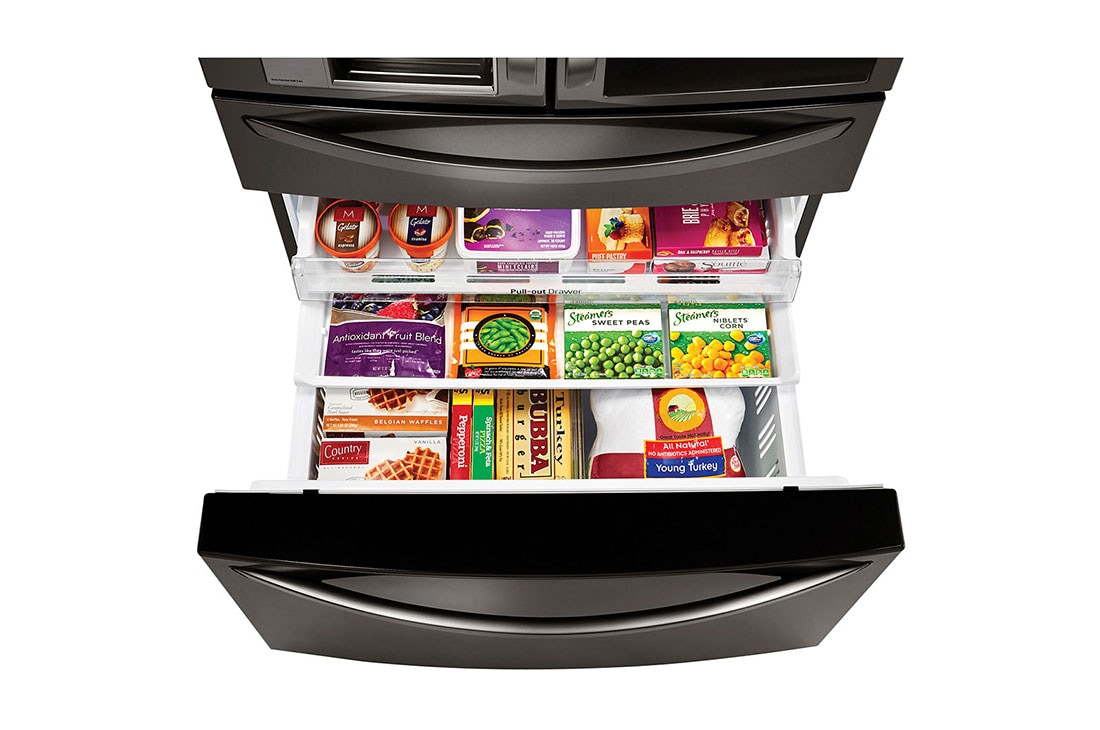 LG Refrigeradora French Door 31.6pᶟ (Gross) / 24.1pᶟ(Net) Door-in-Door® LINEARCooling™ Black Stainless ThinQ™, GM84SXD, thumbnail 9