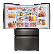LG Refrigeradora French Door 31.6pᶟ (Gross) / 24.1pᶟ(Net) Door-in-Door® LINEARCooling™ Black Stainless ThinQ™, GM84SXD, thumbnail 3