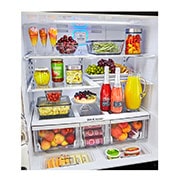 LG Refrigeradora French Door 31.6pᶟ (Gross) / 24.1pᶟ(Net) Door-in-Door® LINEARCooling™ Black Stainless ThinQ™, GM84SXD, thumbnail 7
