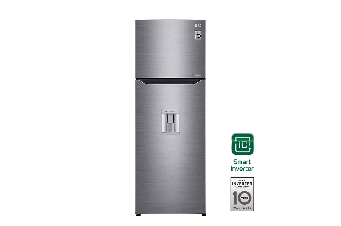 LG 10 pᶟ |Top Freezer |DoorCooling+™ |Smart Inverter |Acero Brillante |Smart Diagnosis™, GT29WDC