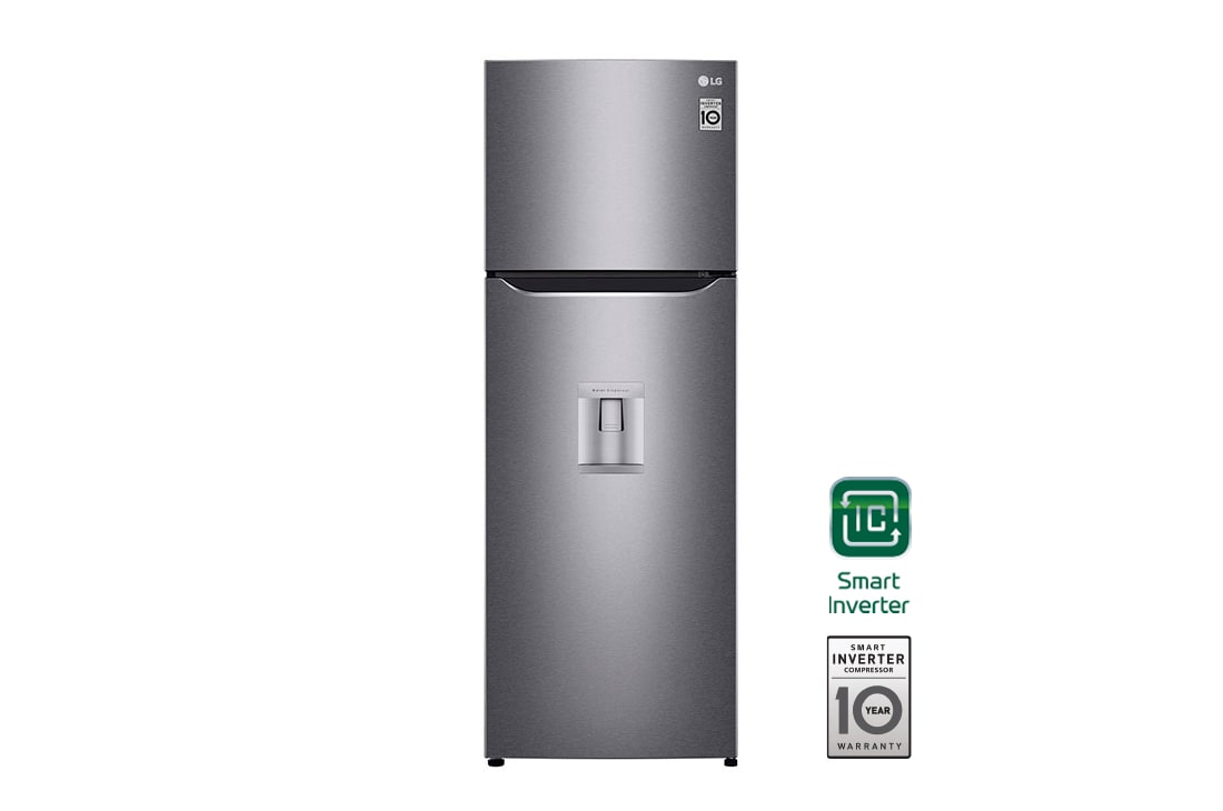 LG 12 pᶟ |Top Freezer |FRESHBalancer™ |Smart Inverter |Platinum Silver |Smart Diagnosis™ (Neto: 11 pᶟ), GT32WDC