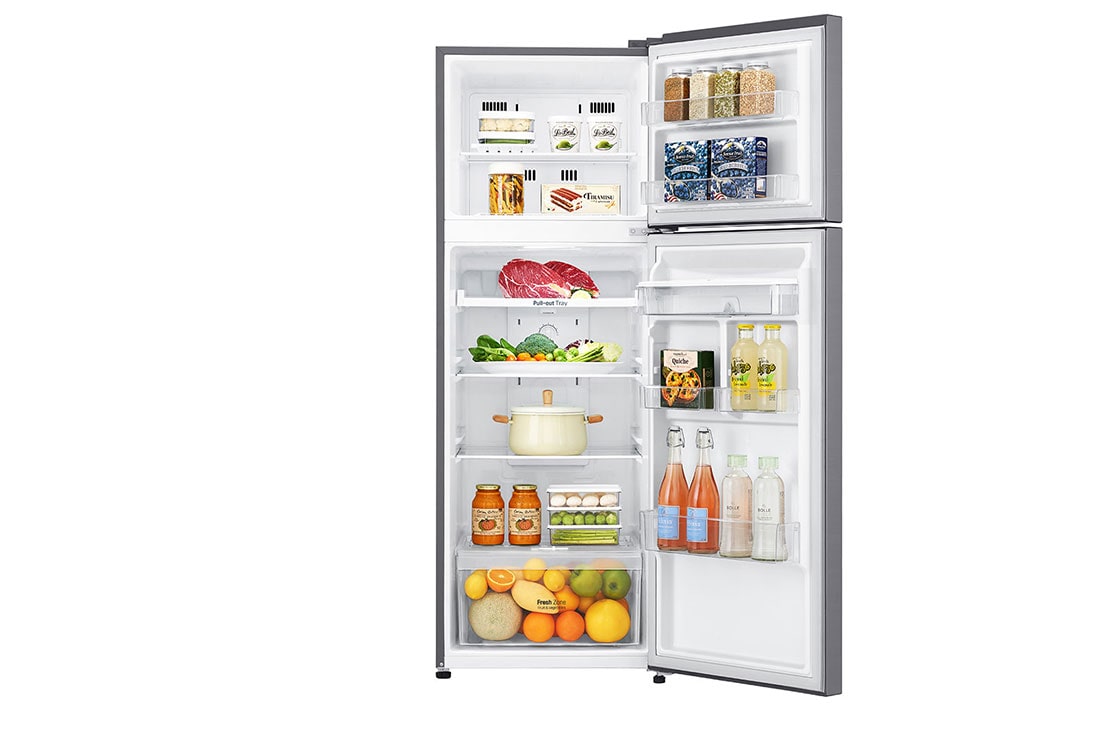LG 12 pᶟ |Top Freezer |FRESHBalancer™ |Smart Inverter | Platinum Silver |Smart Diagnosis™ (Neto: 11 pᶟ), GT32WPK, thumbnail 3
