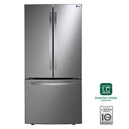 25 pᶟ | French Door | Slim SpacePlus™ | Compresor lineal inverter | Plata platino | ThinQ™2