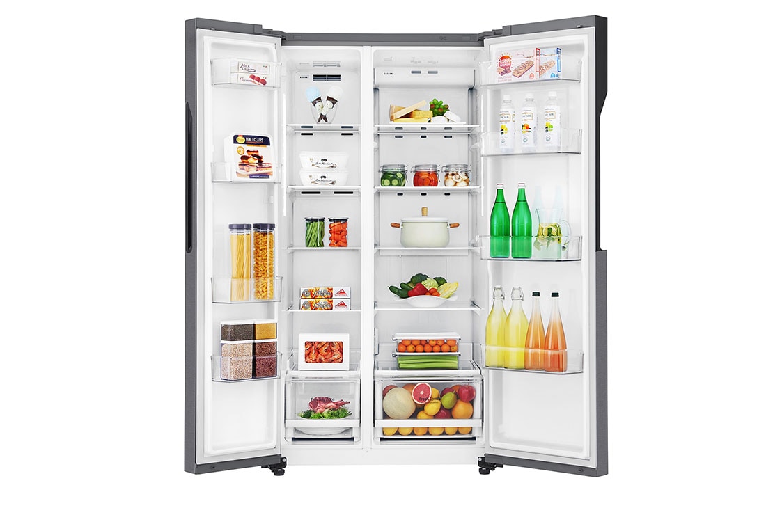 LG 24 pᶟ |Side by Side |Multi Air Flow™ |Compresor linear inverter |Dark Graphite Steel |Smart Diagnosis™ (Neto: 22 pᶟ), LS63MPGK, thumbnail 2