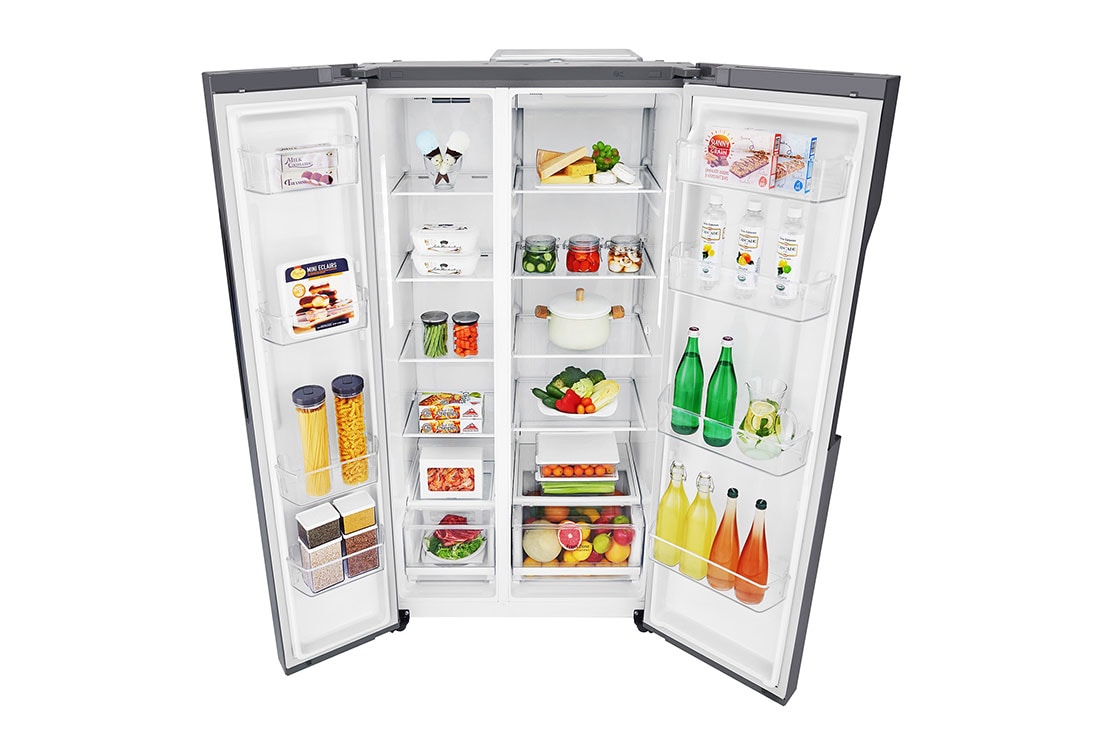 LG 24 pᶟ |Side by Side |Multi Air Flow™ |Compresor linear inverter |Dark Graphite Steel |Smart Diagnosis™ (Neto: 22 pᶟ), LS63MPGK, thumbnail 4