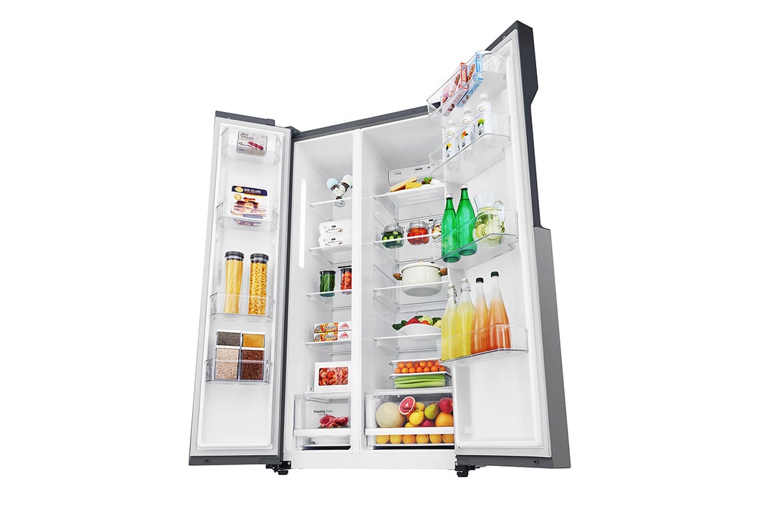 LG 24 pᶟ |Side by Side |Multi Air Flow™ |Compresor linear inverter |Dark Graphite Steel |Smart Diagnosis™ (Neto: 22 pᶟ), LS63MPGK, thumbnail 6