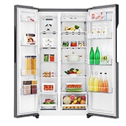 LG 24 pᶟ |Side by Side |Multi Air Flow™ |Compresor linear inverter |Dark Graphite Steel |Smart Diagnosis™ (Neto: 22 pᶟ), LS63MPGK, thumbnail 2