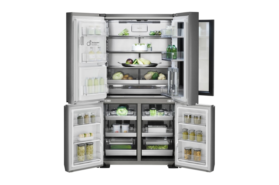 LG Refrigeradora French Door 33.6pᶟ (Gross) / 25.5pᶟ (Net) InstaView™ Door-in-Door® Compresor linear inverter Textured Steel ThinQ™, GM88SXM, thumbnail 5