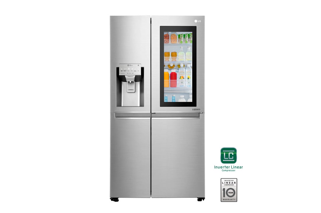 LG 24 pᶟ |InstaView™ Door-in-Door® |Side by Side |Hygiene Fresh⁺ |Compresor linear inverter |Noble Steel |ThinQ™ (Neto: 22 pᶟ), LS65SXNX, thumbnail 0