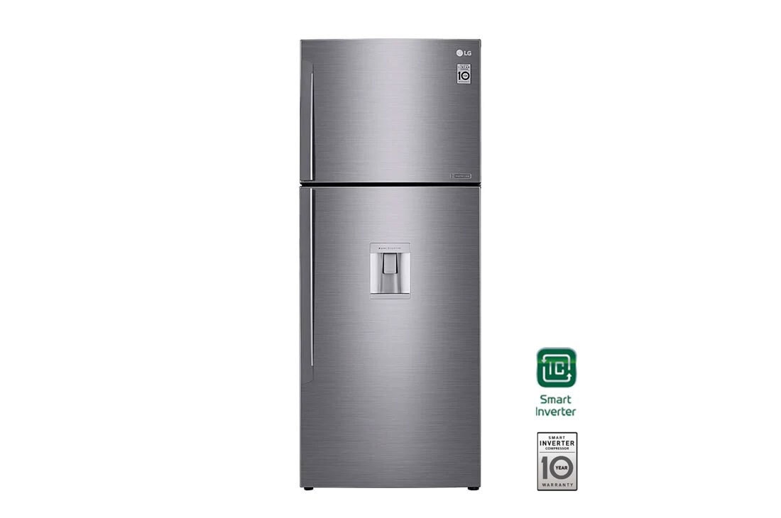 LG 15 pᶟ |Top Freezer |Door Cooling<sup>+</sup> |Smart Inverter|Acero Brillante |Smart Diagnosis™, GT43WGP, GT43WGP