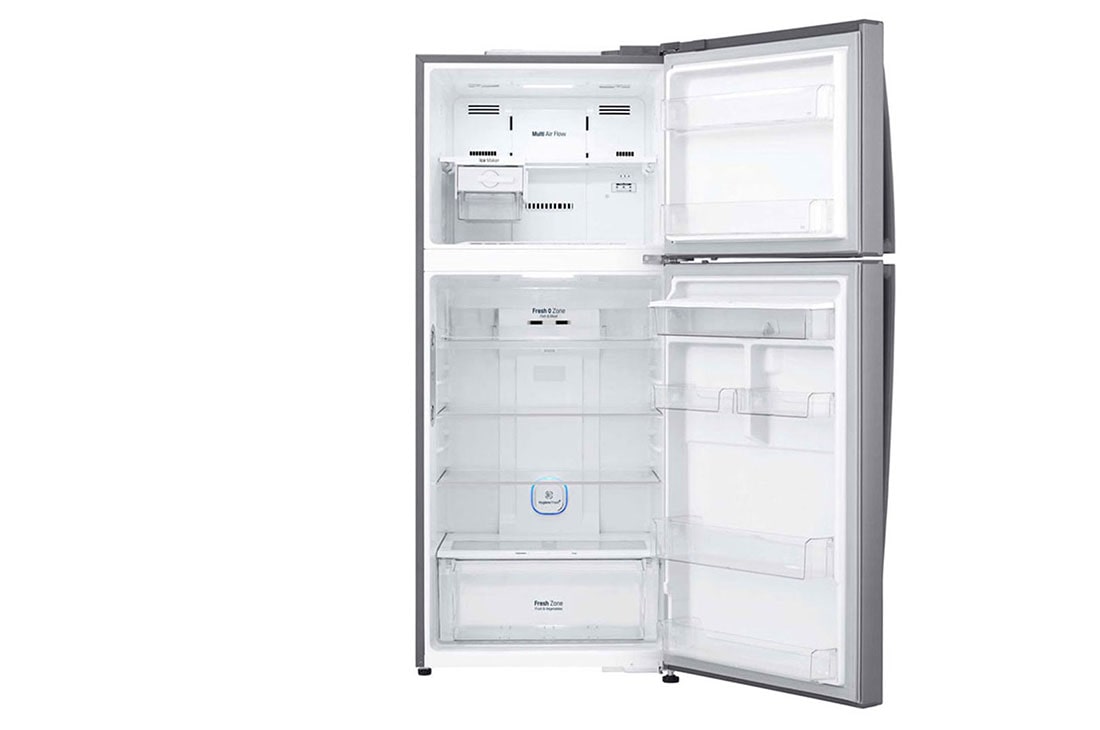 LG Refrigeradora Top Freezer 17pᶟ (Gross) / 16pᶟ (Net) Smart Inverter Acero Brillante ThinQ™, font view without content , GT47SGP, thumbnail 3