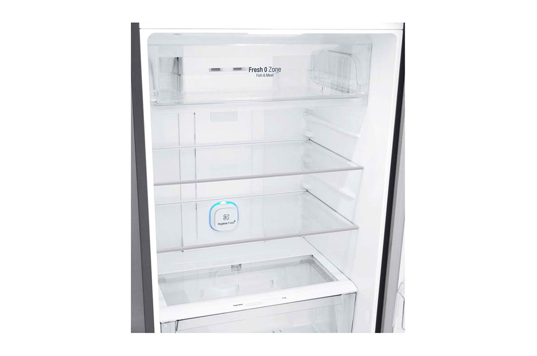 LG Refrigeradora Top Freezer 17pᶟ (Gross) / 16pᶟ (Net) Smart Inverter Acero Brillante ThinQ™, restive view, GT47SGP, thumbnail 6