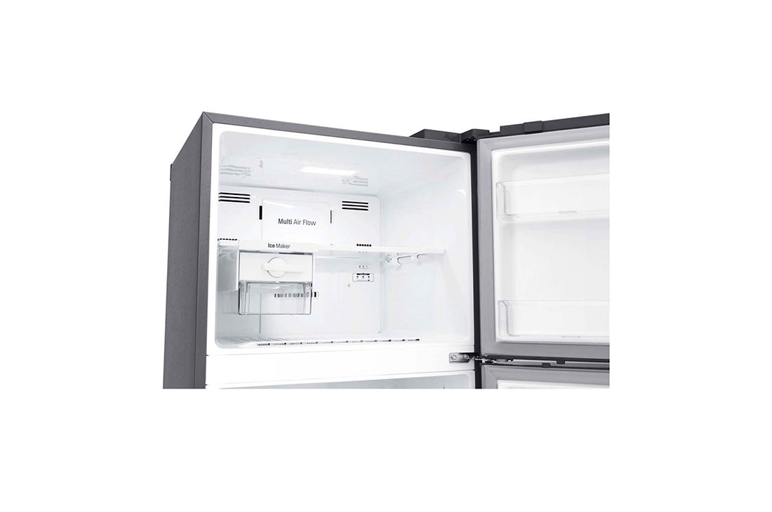 LG Refrigeradora Top Freezer 17pᶟ (Gross) / 16pᶟ (Net) Smart Inverter Acero Brillante ThinQ™, restive view, GT47SGP, thumbnail 9