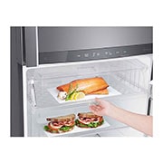 LG Refrigeradora Top Freezer 17pᶟ (Gross) / 16pᶟ (Net) Smart Inverter Acero Brillante ThinQ™, restive view, GT47SGP, thumbnail 4