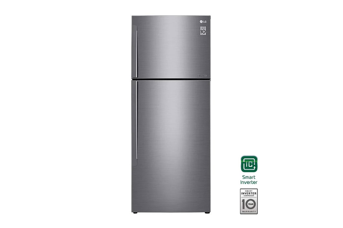 LG 17 pᶟ |Top Freezer |DoorCooling+™ |Smart Inverter |Acero Brillante |Smart Diagnosis™ , GT47BGP