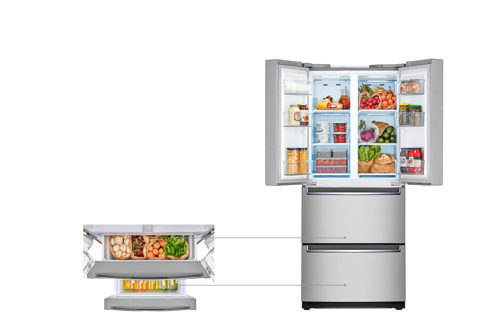 Espacio organizado con suficiente espacio para todo