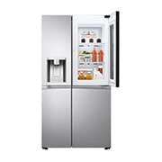 LG Refrigeradora Side by Side InstaView™ 22.5pᶟ (NET) / 23.8pᶟ (Gross) Craft Ice™ Compresor Linear Inverter Dispensador, Front view with door open with in filled, LS66SXSC, thumbnail 4