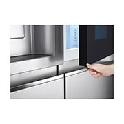 LG Refrigeradora Side by Side InstaView™ 22.5pᶟ (NET) / 23.8pᶟ (Gross) Craft Ice™ Compresor Linear Inverter Dispensador, Close up view, LS66SXSC, thumbnail 6