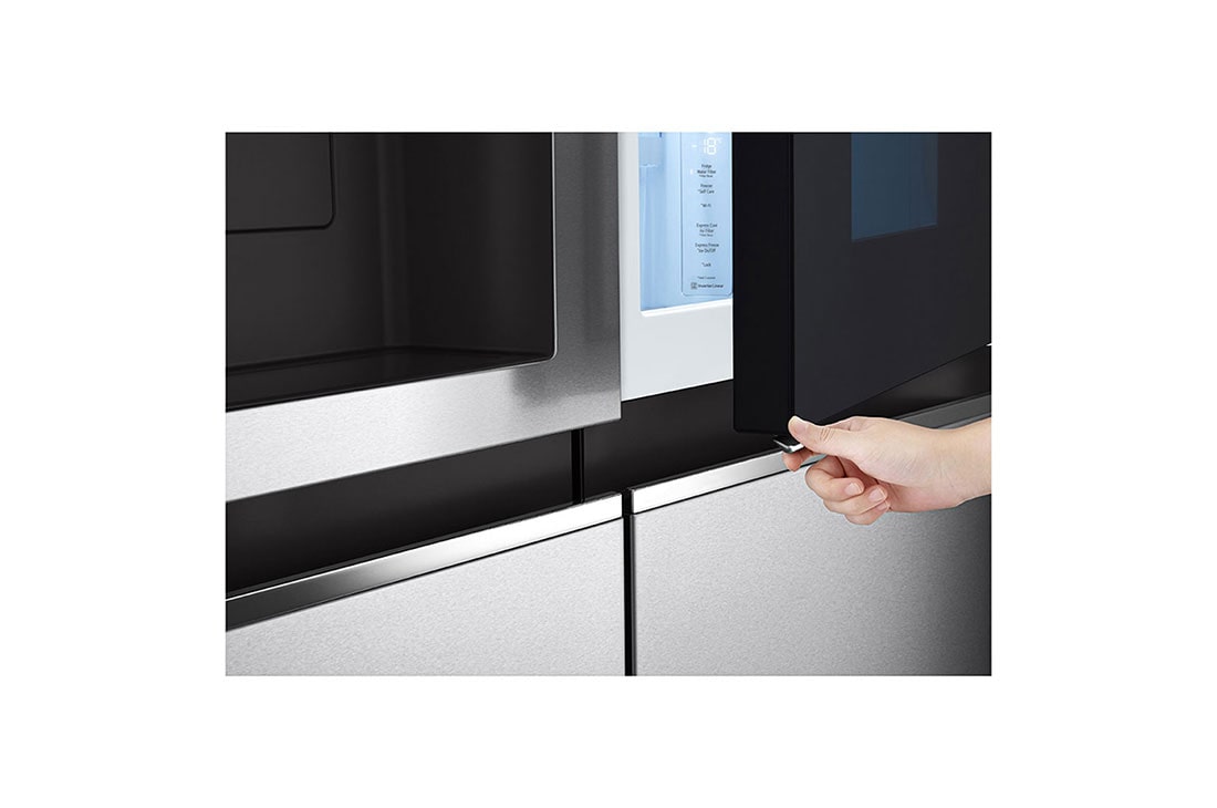 LG Refrigeradora Side by Side 22.5pᶟ (Net) / 23.8pᶟ (Gross) Door-in-Door™ Dispensador UVnano™ ThinQ™, vista de mango, LS66SDS, thumbnail 3