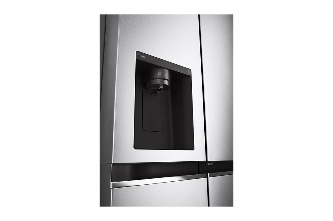 LG Refrigeradora Side by Side 22.5pᶟ (Net) / 23.8pᶟ (Gross) Door-in-Door™ Dispensador UVnano™ ThinQ™, dispensador vista lateral izquierda, LS66SDS, thumbnail 5