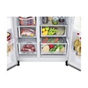 LG Refrigeradora Side by Side 22.5pᶟ (Net) / 23.8pᶟ (Gross) Door-in-Door™ Dispensador UVnano™ ThinQ™, vista del dispensador, LS66SDS, thumbnail 4