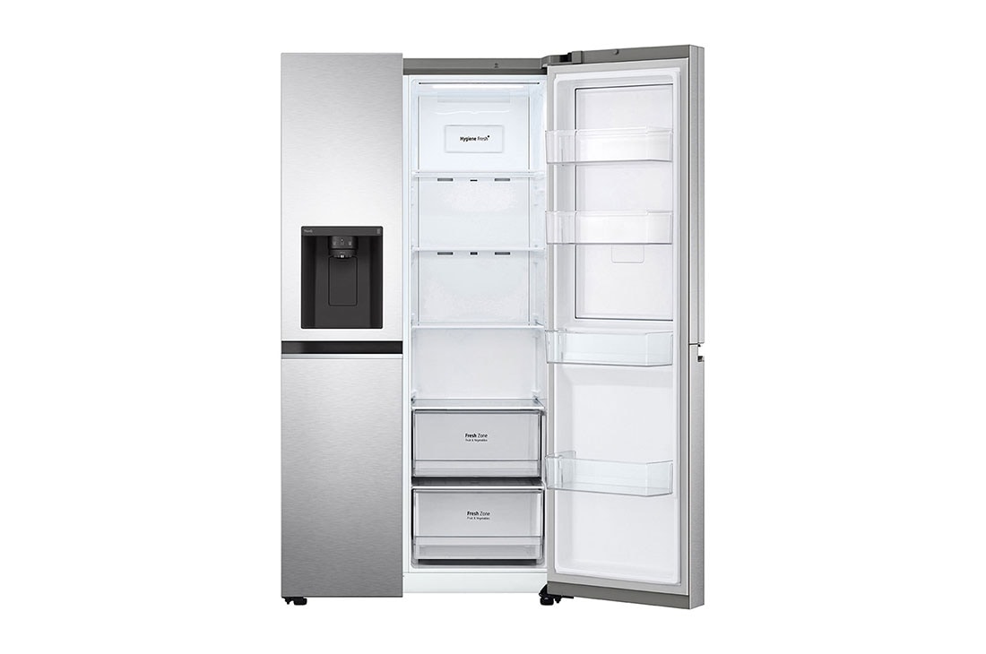 LG Refrigeradora Side by Side 27.1pᶟ (NET) / 28.7pᶟ (Gross)  Door-in-Door™ ThinQ™ UVnano™, vista frontal derecha abierta, LS77SDS, thumbnail 10
