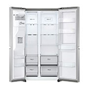 LG Refrigeradora Side by Side 27.1pᶟ (NET) / 28.7pᶟ (Gross)  Door-in-Door™ ThinQ™ UVnano™, vista frontal abierta , LS77SDS, thumbnail 6