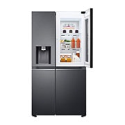 LG Refrigeradora Side By Side 22.4pᶟ (Net) / 24pᶟ (Gross) ThinQ™ Door-in-Door™ Craft Ice™ Negro Mate, Vista del lado izquierdo, LS66SXTC, thumbnail 10